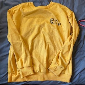 Yellow dice sweat shirt
